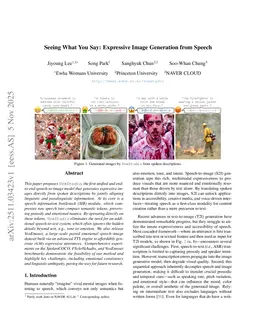 Seeing What You Say: Expressive Image Generation from Speech