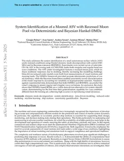 System Identification of a Moored ASV with Recessed Moon Pool via Deterministic and Bayesian Hankel-DMDc