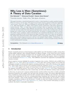 Why Less is More (Sometimes): A Theory of Data Curation
