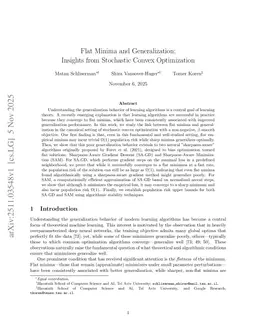 Flat Minima and Generalization: Insights from Stochastic Convex Optimization