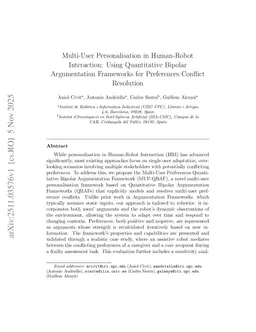 Multi-User Personalisation in Human-Robot Interaction: Resolving Preference Conflicts Using Gradual Argumentation