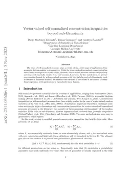 Vector-valued self-normalized concentration inequalities beyond sub-Gaussianity
