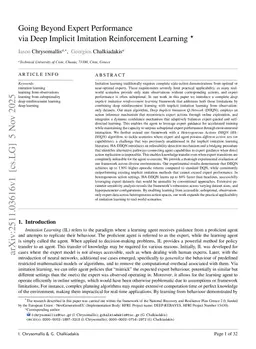 Going Beyond Expert Performance via Deep Implicit Imitation Reinforcement Learning