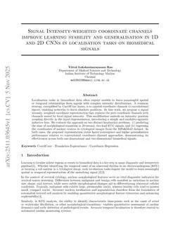 Signal Intensity-weighted coordinate channels improve learning stability and generalisation in 1D and 2D CNNs in localisation tasks on biomedical signals