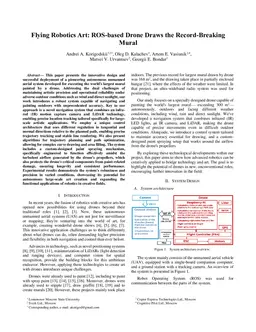 Flying Robotics Art: ROS-based Drone Draws the Record-Breaking Mural