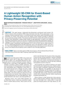 A Lightweight 3D-CNN for Event-Based Human Action Recognition with Privacy-Preserving Potential