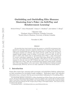Outbidding and Outbluffing Elite Humans: Mastering Liar's Poker via Self-Play and Reinforcement Learning