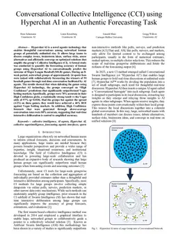 Conversational Collective Intelligence (CCI) using Hyperchat AI in a Real-world Forecasting Task
