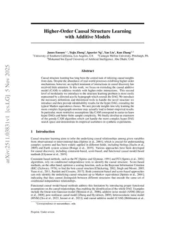 Higher-Order Causal Structure Learning with Additive Models
