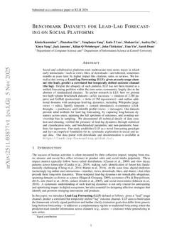 Benchmark Datasets for Lead-Lag Forecasting on Social Platforms