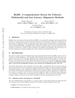 RLHF: A comprehensive Survey for Cultural, Multimodal and Low Latency Alignment Methods