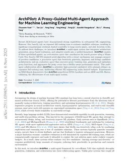 ArchPilot: A Proxy-Guided Multi-Agent Approach for Machine Learning Engineering