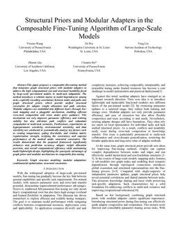 Structural Priors and Modular Adapters in the Composable Fine-Tuning Algorithm of Large-Scale Models