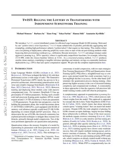 TwIST: Rigging the Lottery in Transformers with Independent Subnetwork Training