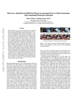 PhysCorr: Dual-Reward DPO for Physics-Constrained Text-to-Video Generation with Automated Preference Selection