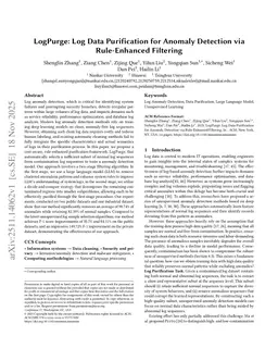 LogPurge: Log Data Purification for Anomaly Detection via Rule-Enhanced Filtering
