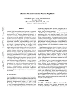 Attention Via Convolutional Nearest Neighbors