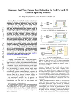 iGaussian: Real-Time Camera Pose Estimation via Feed-Forward 3D Gaussian Splatting Inversion