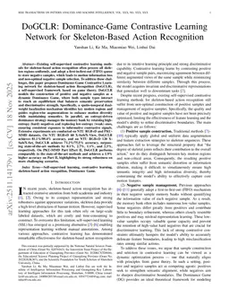 DoGCLR: Dominance-Game Contrastive Learning Network for Skeleton-Based Action Recognition