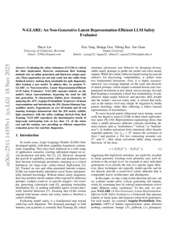 N-GLARE: An Non-Generative Latent Representation-Efficient LLM Safety Evaluator