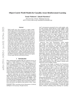 Object-Centric World Models for Causality-Aware Reinforcement Learning