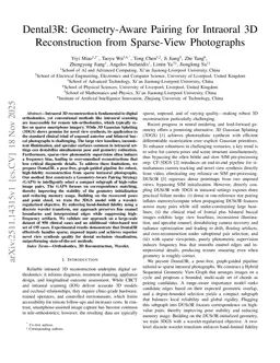 Dental3R: Geometry-Aware Pairing for Intraoral 3D Reconstruction from Sparse-View Photographs