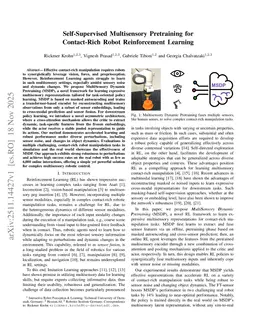 Self-Supervised Multisensory Pretraining for Contact-Rich Robot Reinforcement Learning