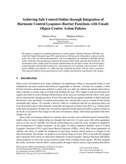 Achieving Safe Control Online through Integration of Harmonic Control Lyapunov-Barrier Functions with Unsafe Object-Centric Action Policies