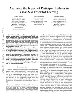 Analyzing the Impact of Participant Failures in Cross-Silo Federated Learning