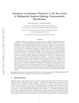 Attention via Synaptic Plasticity is All You Need: A Biologically Inspired Spiking Neuromorphic Transformer