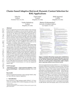 Cluster-based Adaptive Retrieval: Dynamic Context Selection for RAG Applications