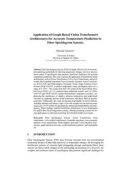Application of Graph Based Vision Transformers Architectures for Accurate Temperature Prediction in Fiber Specklegram Sensors