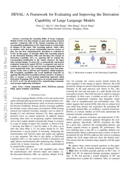 DEVAL: A Framework for Evaluating and Improving the Derivation Capability of Large Language Models