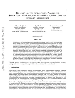 Dynamic Nested Hierarchies: Pioneering Self-Evolution in Machine Learning Architectures for Lifelong Intelligence
