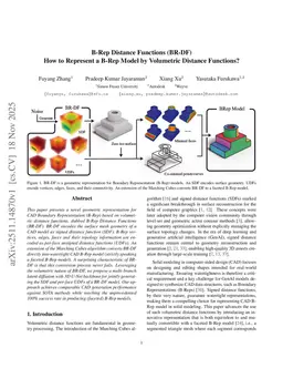B-Rep Distance Functions (BR-DF): How to Represent a B-Rep Model by Volumetric Distance Functions?