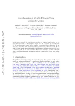 Exact Learning of Weighted Graphs Using Composite Queries