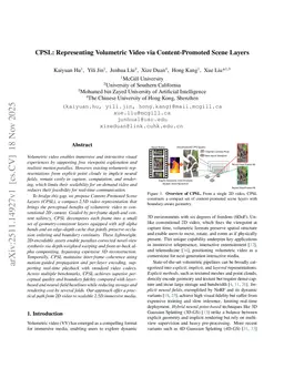 CPSL: Representing Volumetric Video via Content-Promoted Scene Layers