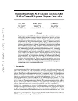 MermaidSeqBench: An Evaluation Benchmark for LLM-to-Mermaid Sequence Diagram Generation