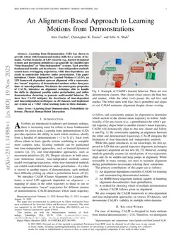 An Alignment-Based Approach to Learning Motions from Demonstrations