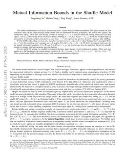 Mutual Information Bounds in the Shuffle Model