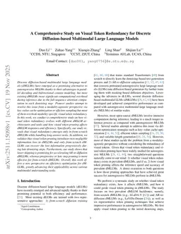A Comprehensive Study on Visual Token Redundancy for Discrete Diffusion-based Multimodal Large Language Models