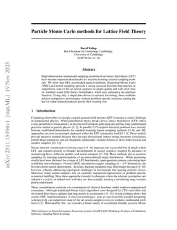 Particle Monte Carlo methods for Lattice Field Theory