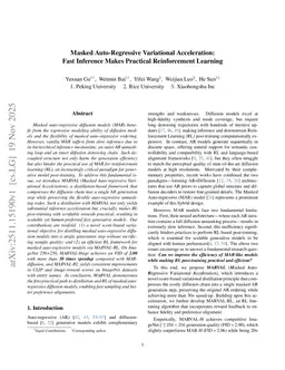 Masked Auto-Regressive Variational Acceleration: Fast Inference Makes Practical Reinforcement Learning