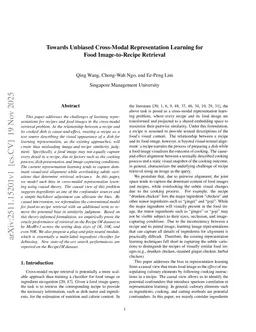 Towards Unbiased Cross-Modal Representation Learning for Food Image-to-Recipe Retrieval