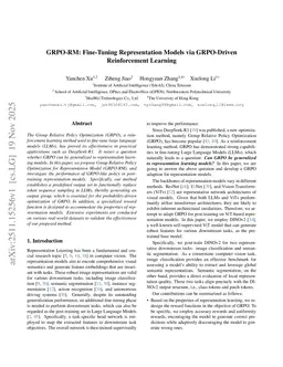 GRPO-RM: Fine-Tuning Representation Models via GRPO-Driven Reinforcement Learning