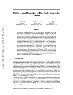 On the Internal Semantics of Time-Series Foundation Models