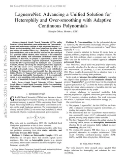 LaguerreNet: Advancing a Unified Solution for Heterophily and Over-smoothing with Adaptive Continuous Polynomials