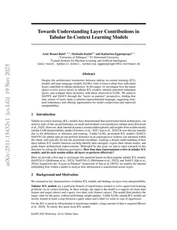 Towards Understanding Layer Contributions in Tabular In-Context Learning Models