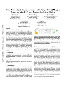 Know Your Intent: An Autonomous Multi-Perspective LLM Agent Framework for DeFi User Transaction Intent Mining