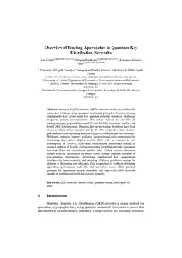 Overview of Routing Approaches in Quantum Key Distribution Networks